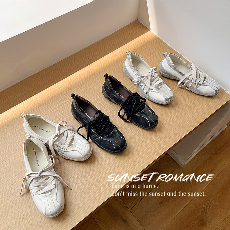 Karin Luna Casual Shoes Series~  In Stock Hot-Selling Versatile Lace-Up Casual Deep Mouth Flats