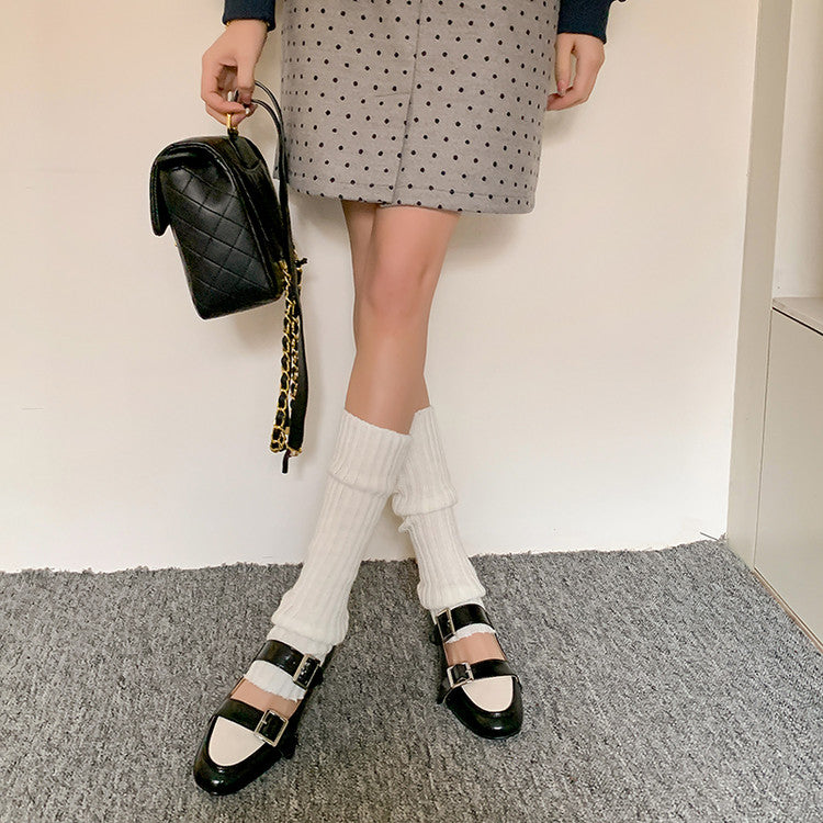 Karin Luna In Stock Spot Goods One-Strap Height-Increasing Belt Buckle Single Shoes