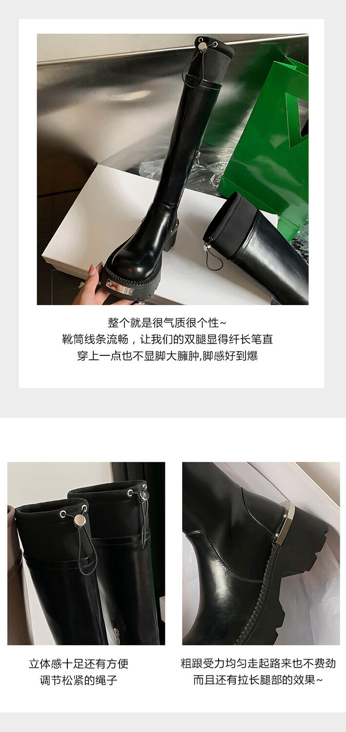 Karin Luna High Volume Bestseller  Comes with data plan included Front Metal Patch Drawstring design Full Cowhide Long Boots