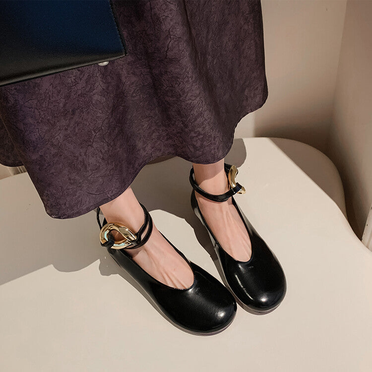 Karin Luna Big Hit Extremely purple~ Slimming V Detachable Two-Way Wear da Brand Height-Increasing Mary Jane Flats