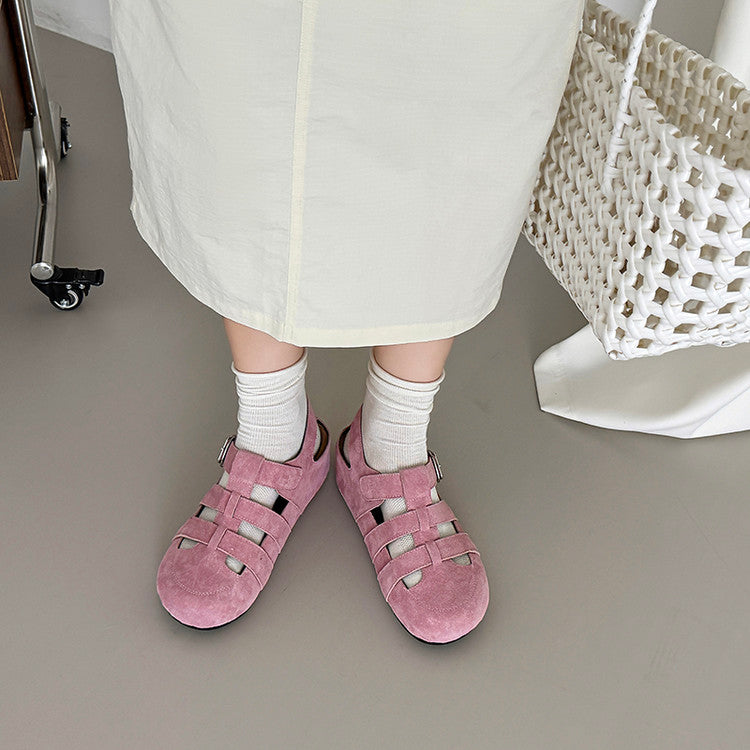 Karin Luna Full Layer Inside and Out~Basic Versatile Perforated Round Toe Birkenstock Shoes