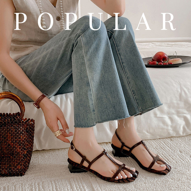 Karin Luna In Stock Spot Goods Vacation style t Strappy Open-Toe Flat Sandals