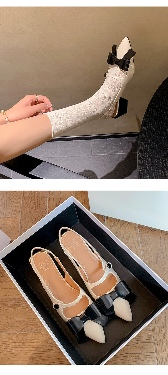 Karin Luna In Stock Spot Goods  Hot-Selling Closed-Toe Sandals  Full leather inside and out Sweet Bow