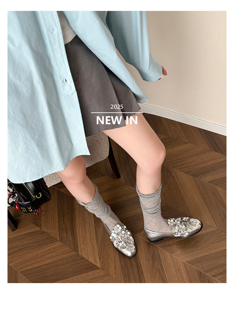 Karin Luna Casual Shoes Series~  Spot Goods In Stock Floral British Style Deep Mouth Single Shoes