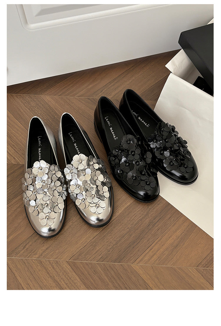 Karin Luna Casual Shoes Series~  Spot Goods In Stock Floral British Style Deep Mouth Single Shoes