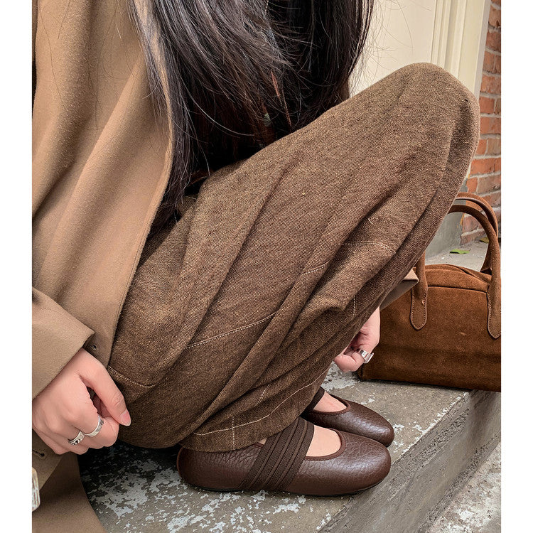 Karin Luna Full Layer Inside and Out~Basic Versatile Hidden Heel Granny Flats