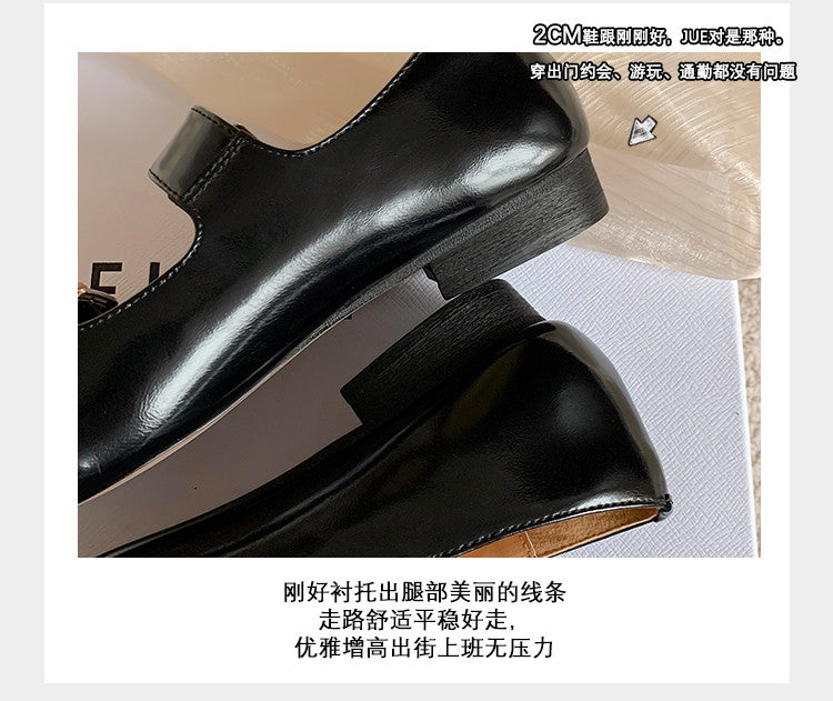 Karin Luna In Stock Spot Goods One-Strap Height-Increasing Belt Buckle Single Shoes