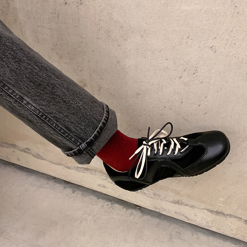 Karin Luna In Stock Spot Goods Casual Style Suede Lace-Up Height-Increasing Popular Single Shoes