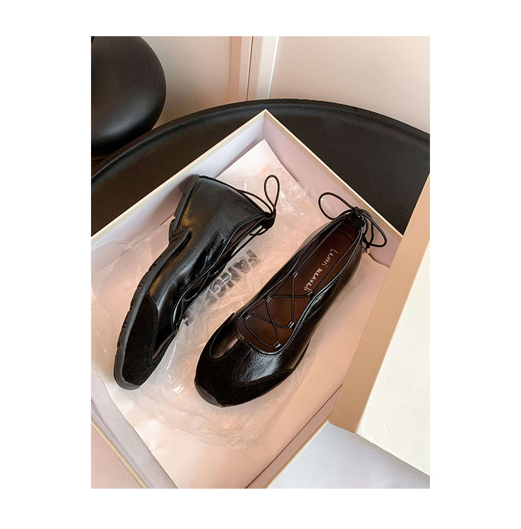 Karin Luna Basic Versatile British Style Casual Lace-up Flats