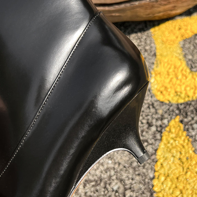 Karin Luna In Stock  Spot Goods Elegant kitten heel pointed toe trendy ankle boots