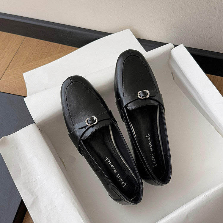 Karin Luna In Stock Spot Goods Basic Versatile British Style Single Shoes