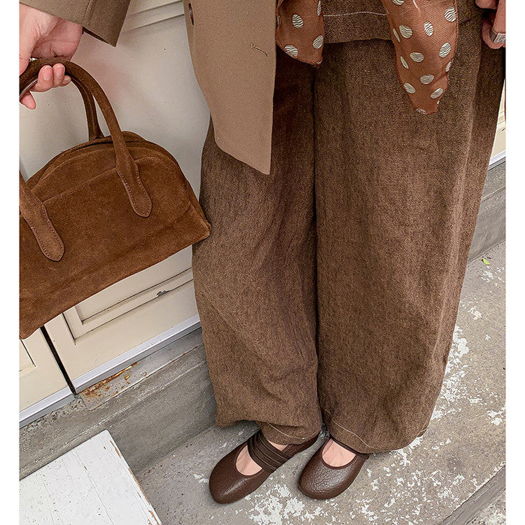 Karin Luna Full Layer Inside and Out~Basic Versatile Hidden Heel Granny Flats