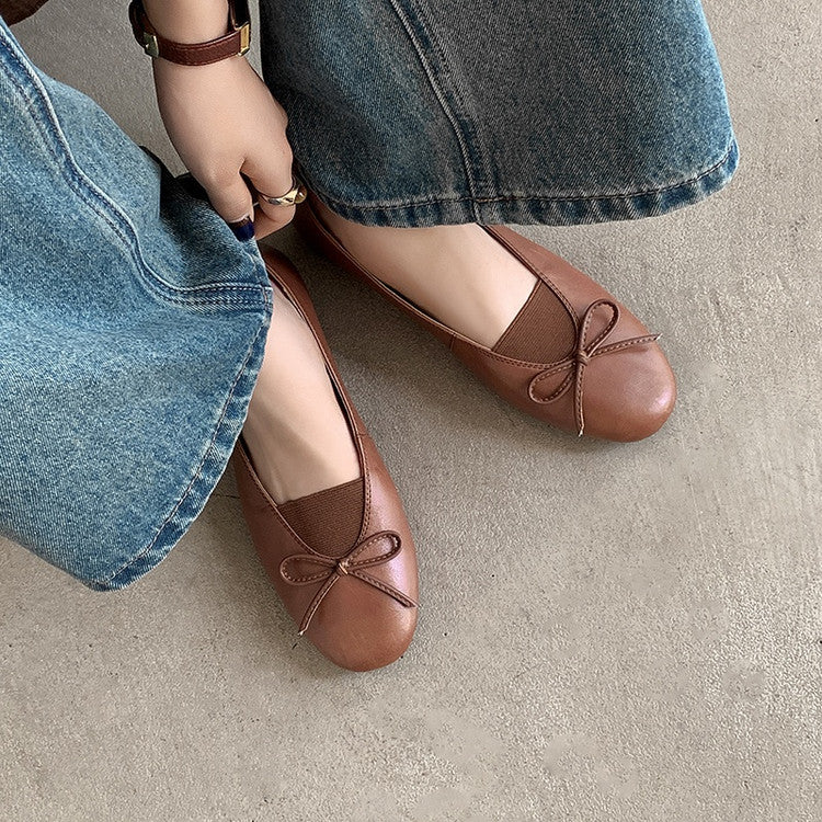 Karin Luna Full Layer Inside and Out~Basic Versatile Bow Hidden Heel Shoes