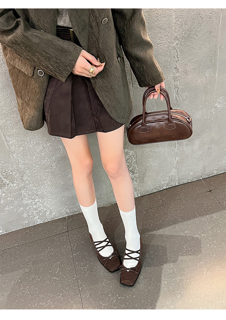 Karin Luna Hot Item Hot Item Xiaohongshu Hot Item  Comes with Bowknot Mary Jane Flats