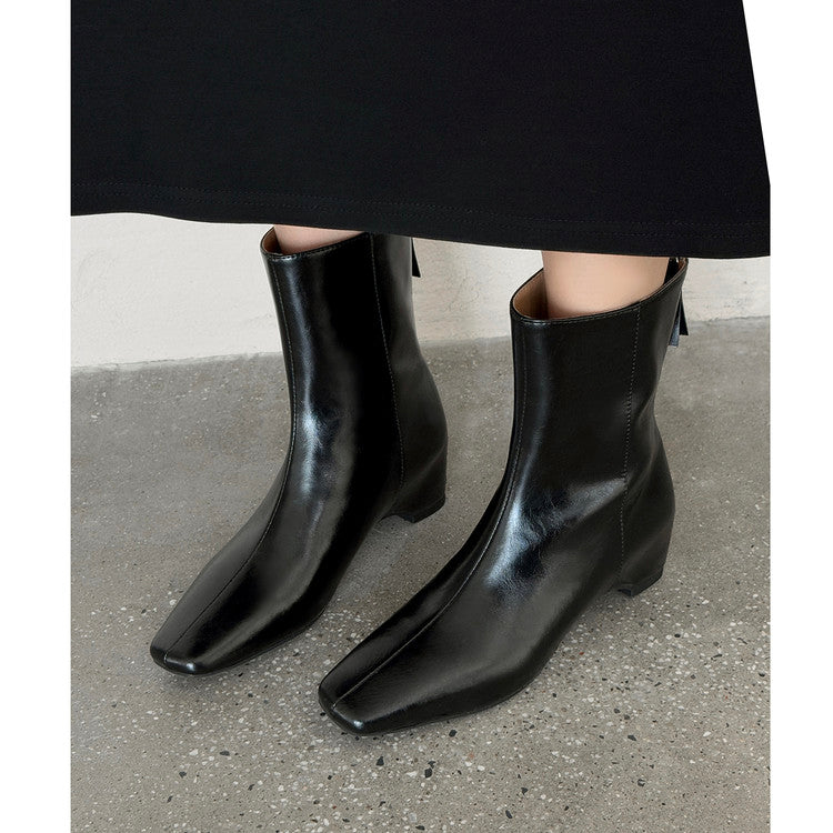 Karin Luna Basic Versatile  Square toe Hot-selling Short Boots