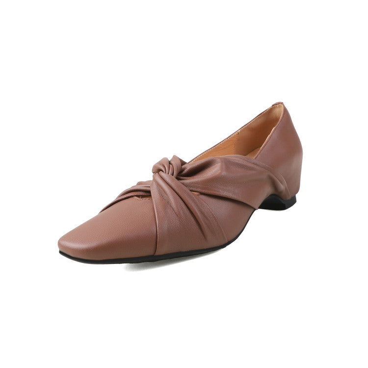 Karin Luna Cross Design Square Toe Hidden Wedge Shoes