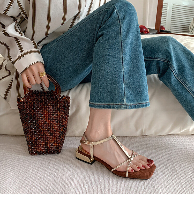 Karin Luna Bestseller Popular Featured products a Large Number of Spot Goods  Comes with data included  Thin Strap T Word Sandals