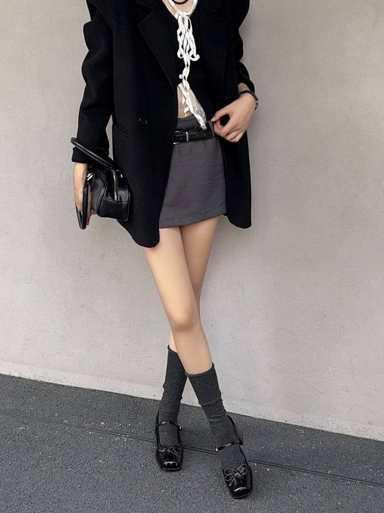 Karin Luna In Stock Spot Goods   One-strap Bowknot Square Toe Chunky Heel Mary Jane Shoes