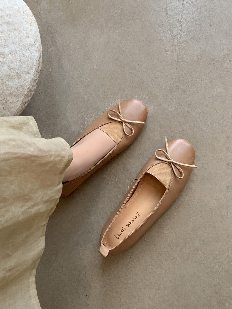 Karin Luna Full Layer Inside and Out~Basic Versatile Bow Hidden Heel Shoes