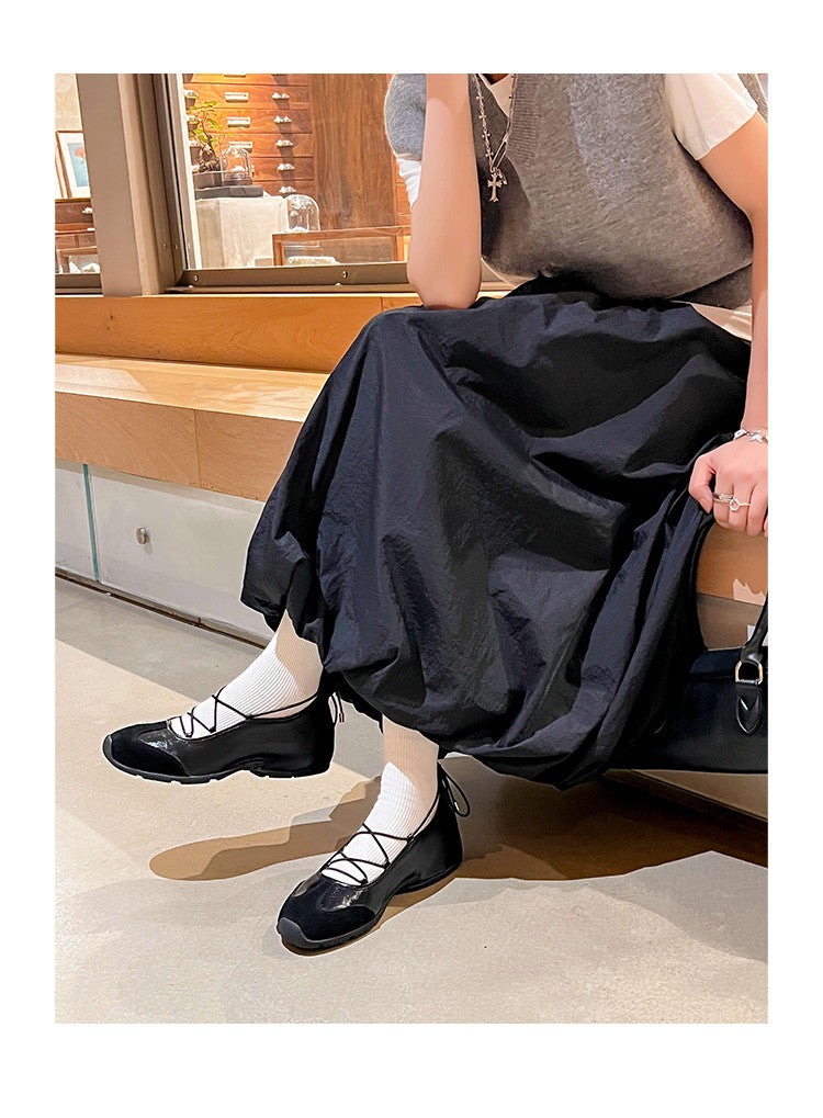 Karin Luna Basic Versatile British Style Casual Lace-up Flats