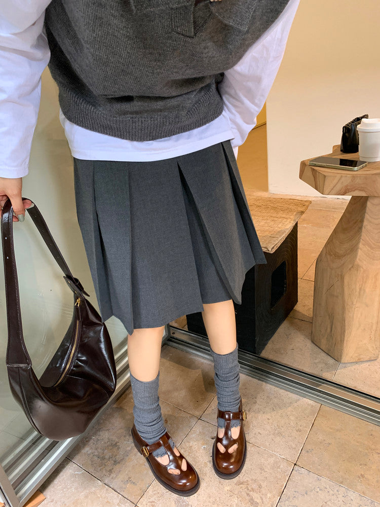 Karin Luna In Stock Spot Goods Minimalist Retro British Style Irregular Hollow Single Shoes