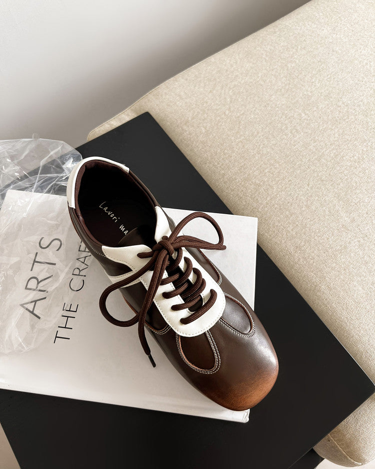 Karin Luna Casual Shoes Series~ Spot Goods Spot Goods Hot-selling Lace-up Hidden Heel Deep Mouth Single Shoes