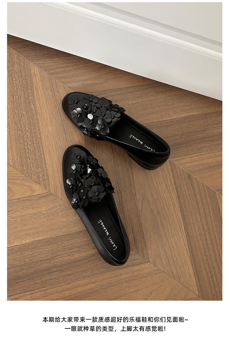 Karin Luna Casual Shoes Series~  Spot Goods In Stock Floral British Style Deep Mouth Single Shoes