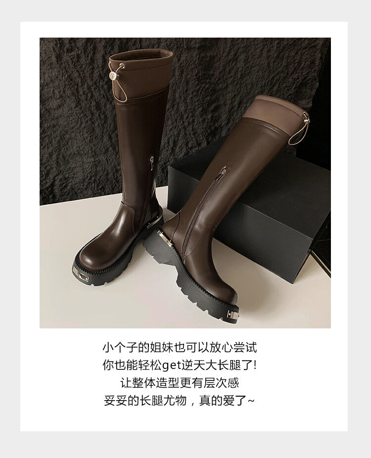 Karin Luna High Volume Bestseller  Comes with data plan included Front Metal Patch Drawstring design Full Cowhide Long Boots