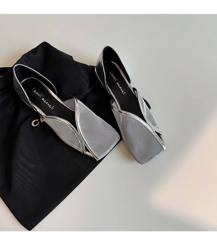 Karin Luna In Stock Spot Goods  Square Toe Mesh Sandals