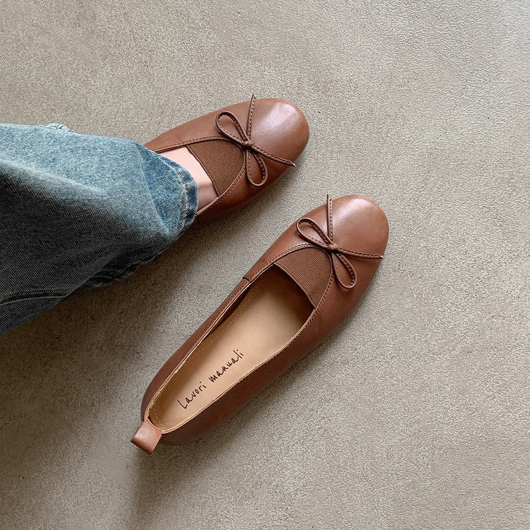 Karin Luna Full Layer Inside and Out~Basic Versatile Bow Hidden Heel Shoes