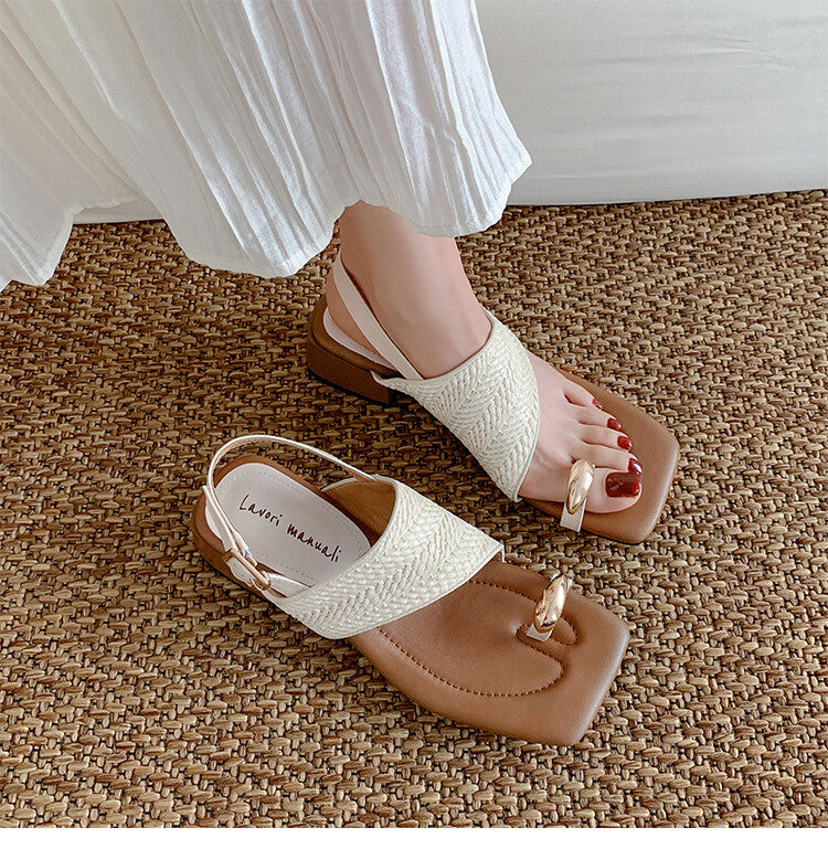 Karin Luna Hot Item Hot Item Spot Goods Featured Bestsellers Holiday Style Woven Sofa Sandals