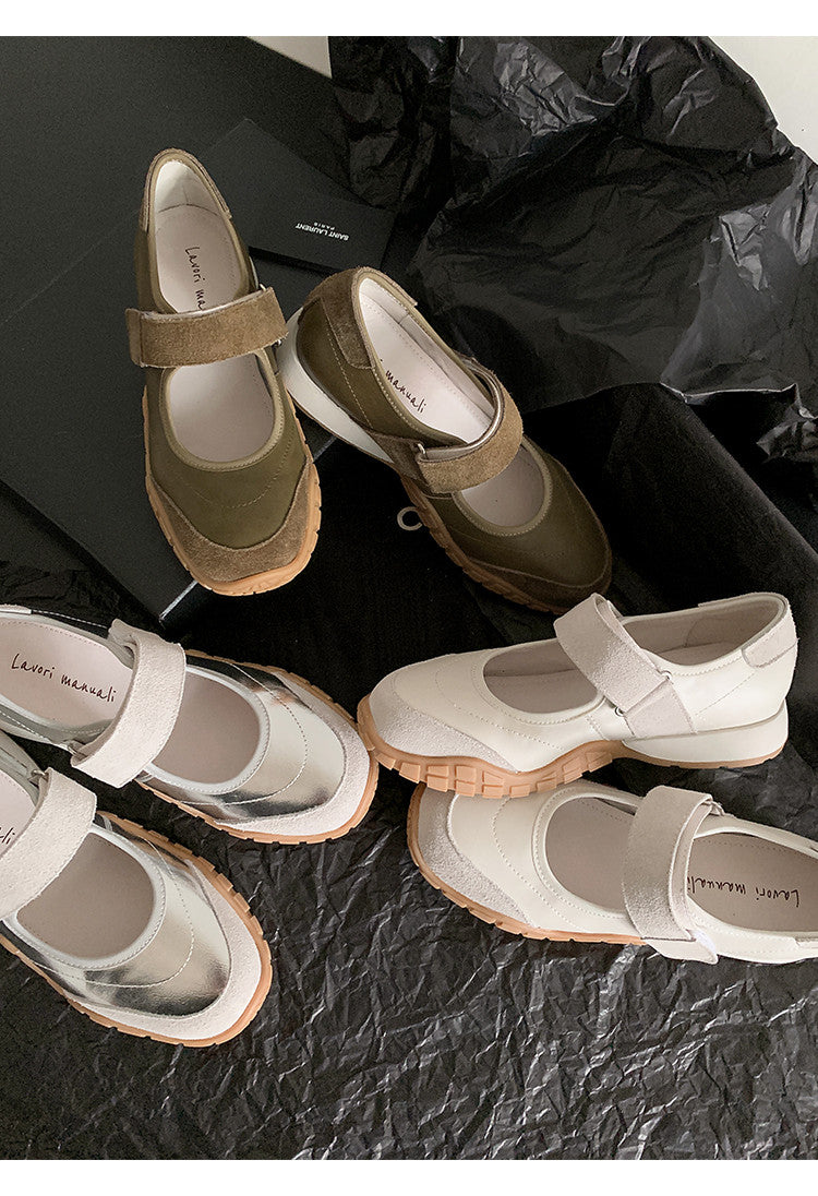 Karin Luna Casual Sports Bottom  Magic Tape Round Toe Casual Style Single Shoes