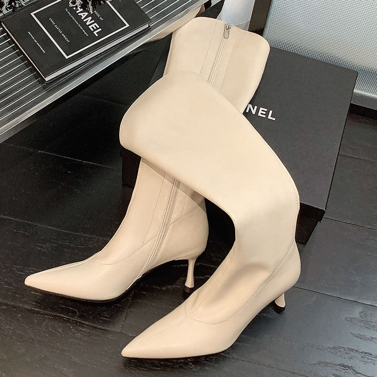 Karin Luna Elegant Style v Pointed Toe Stiletto Long Boots