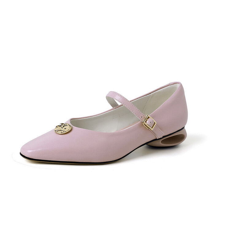 Karin Luna Camellia Story~In stock  Full Leather Shallow Mouth Single Shoes