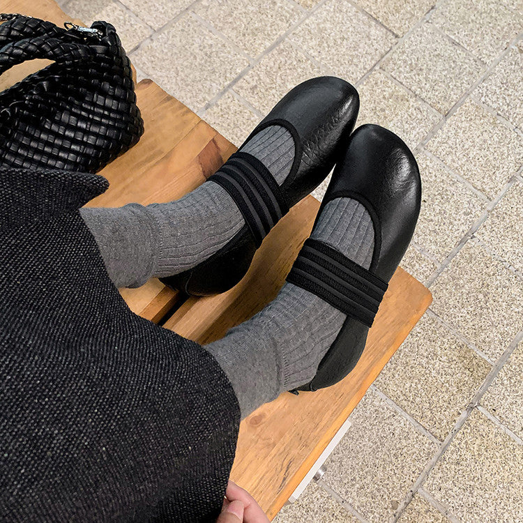 Karin Luna Full Layer Inside and Out~Basic Versatile Hidden Heel Granny Flats