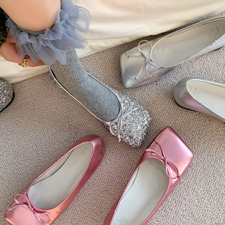 Karin Luna In Stock Spot Goods  Hurry up and grab this hot item!！Square-Toed Flat Granny Shoes