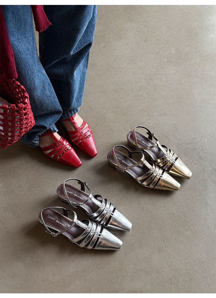 Karin Luna Classic Old Money Style Closed Toe Sandals