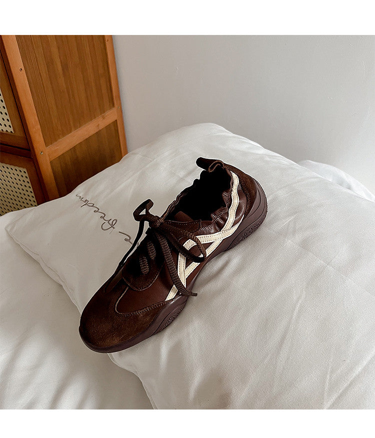Karin Luna Casual Shoes Series~  In Stock Hot-Selling Versatile Lace-Up Deep Mouth Flats