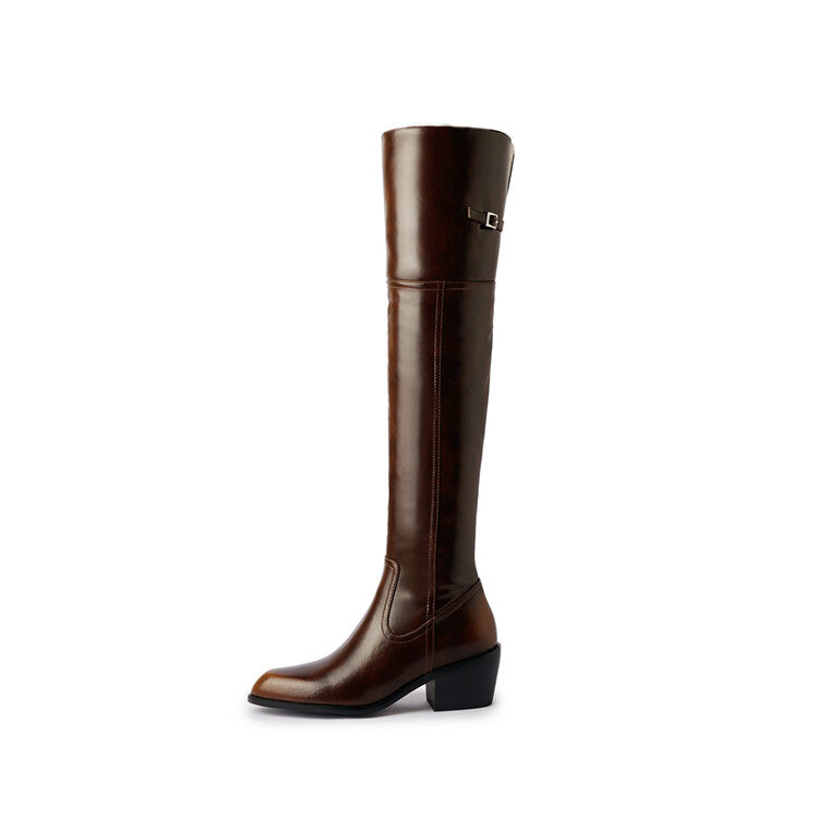Karin Luna exploded  Three versions exploded Single Fleece Lining Fur Collar Version  Thick Fur Collar Foldable Hot-Selling Full Cowhide Pointed Toe Chunky Heel Classic Style