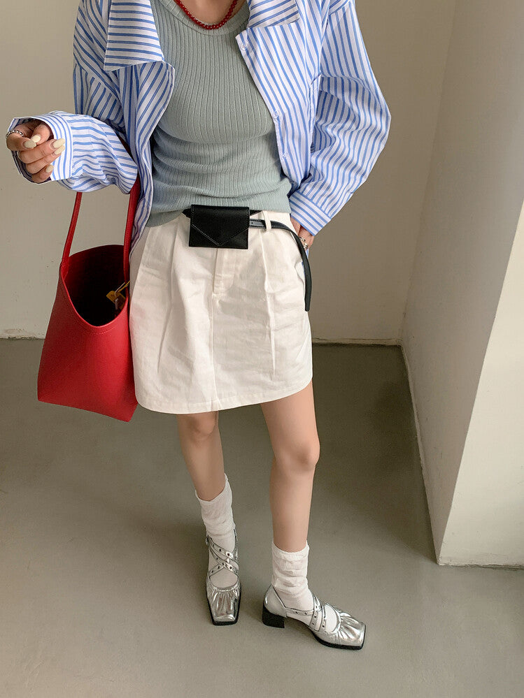 Karin Luna In Stock Spot Goods First Layer Sheepskin Cross Strap Rivet Square Toe Mary Jane Sandals
