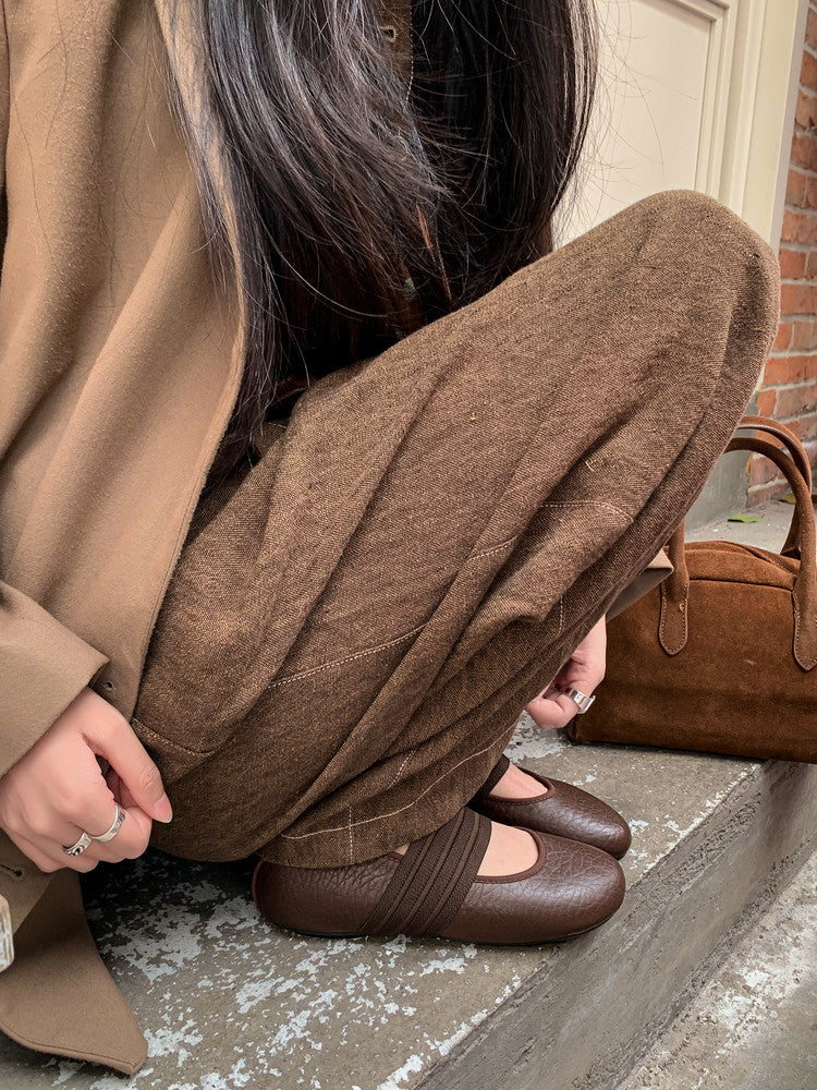 Karin Luna Full Layer Inside and Out~Basic Versatile Hidden Heel Granny Flats