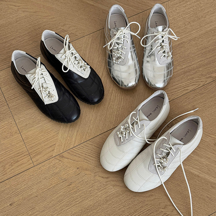 Karin Luna Casual Shoes Series~  In stock Xiaohongshu Hot-Selling Lace-Up Thick-Soled Deep Mouth Single Shoes
