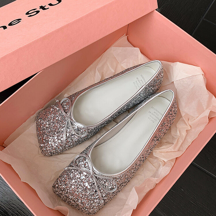 Karin Luna In Stock Spot Goods  Hurry up and grab this hot item!！Square-Toed Flat Granny Shoes