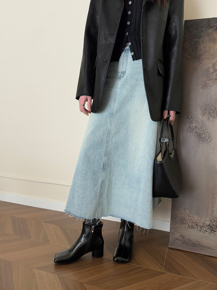 Karin Luna French Style Square Toe Chunky Heel Ankle Boots