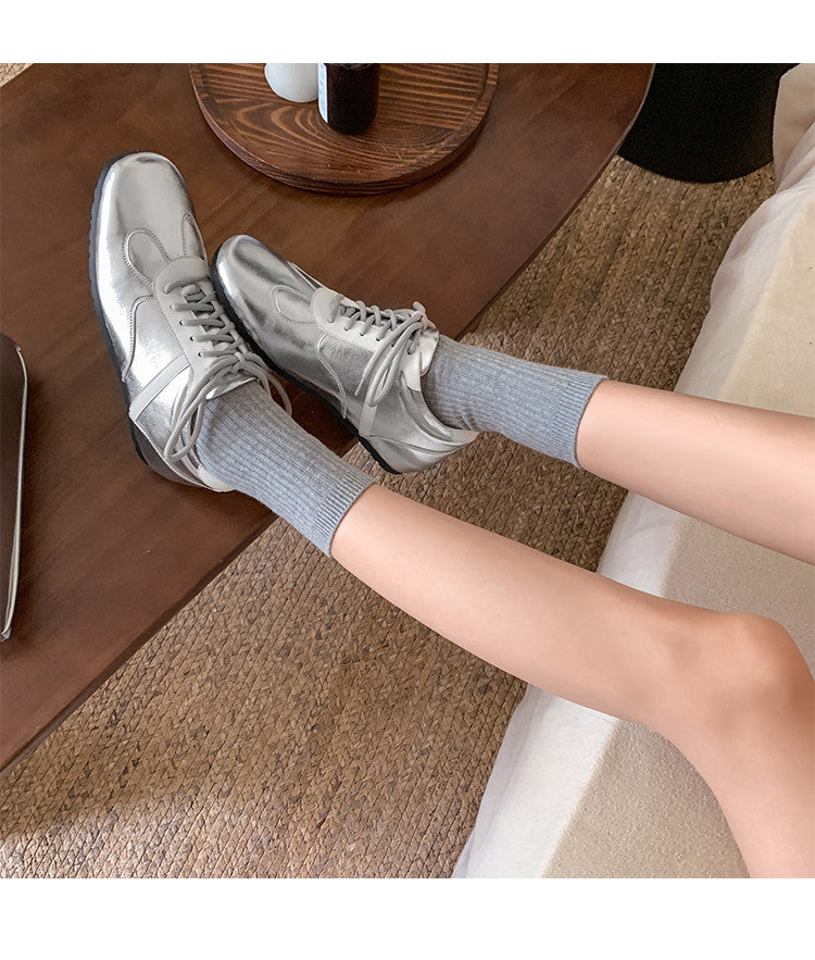 Karin Luna Casual Shoes Series~ Spot Goods Spot Goods Hot-selling Lace-up Hidden Heel Deep Mouth Single Shoes