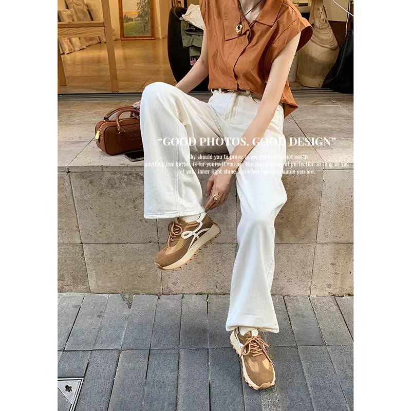 Karin Luna Casual Shoes Series~  In Stock Hot-Selling Versatile Lace-Up Thick-Soled Deep Mouth Single Shoes