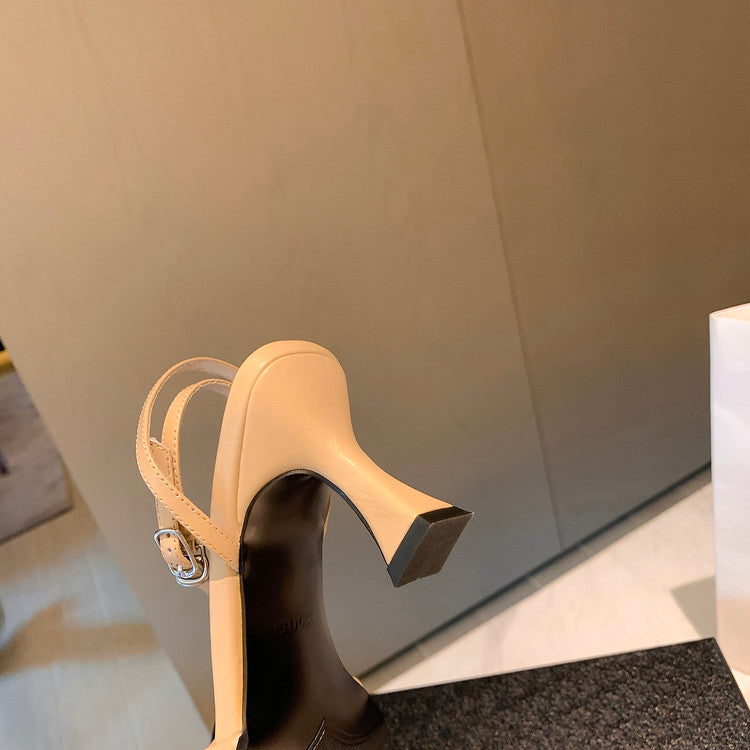 Karin Luna Classic Style  In stock  Basic Versatile Cross Strap High Heel Sandals