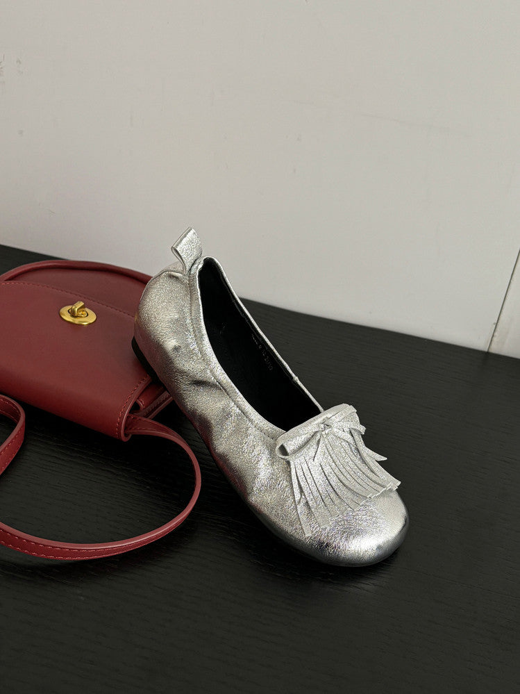 Karin Luna In Stock Spot Goods   Tassel Round Toe Hidden Wedge Mary Jane Shoes