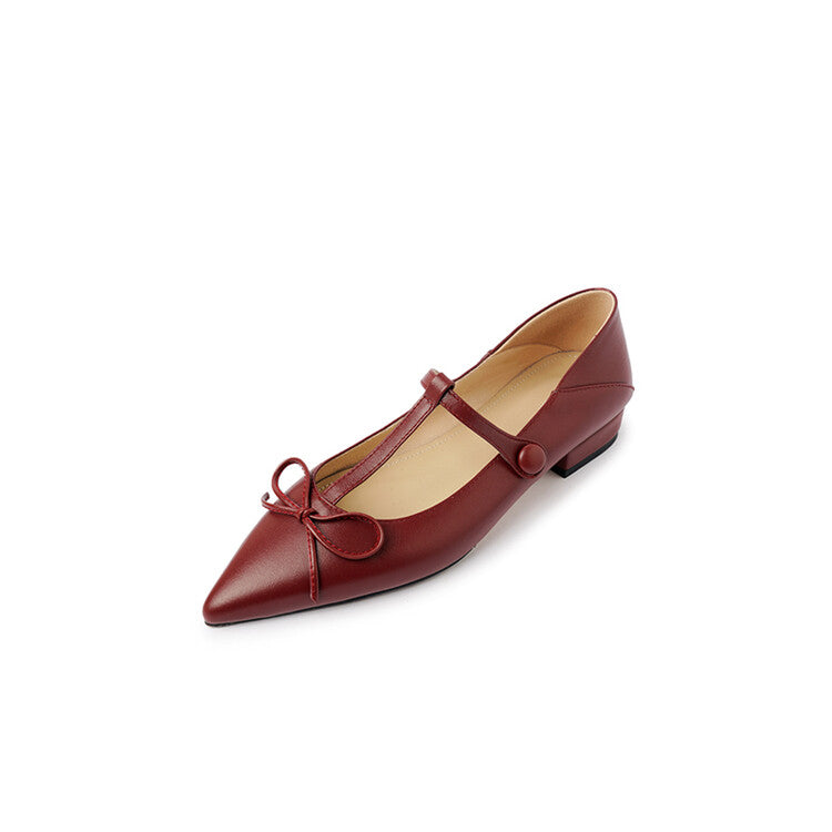 Karin Luna is a perfect Korean drama heroine~French Retro Style Full leather inside and out Pointed Bowknot