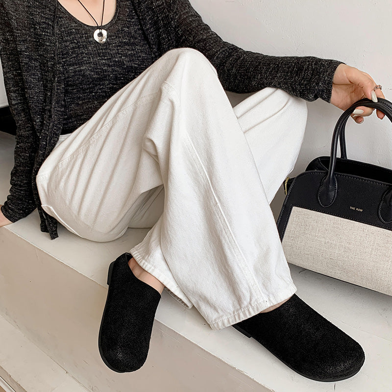 Karin Luna Full Layer Inside and Out~Spot Goods Spot Goods Basic Versatile Mules Slippers